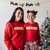 Merry Patch Christmas Sweatshirt, Red - Sweatshirts - 5