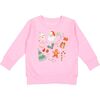 Christmas Doodle Sweatshirt, Pink - Sweatshirts - 1 - thumbnail
