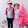 Christmas Doodle Sweatshirt, Pink - Sweatshirts - 4