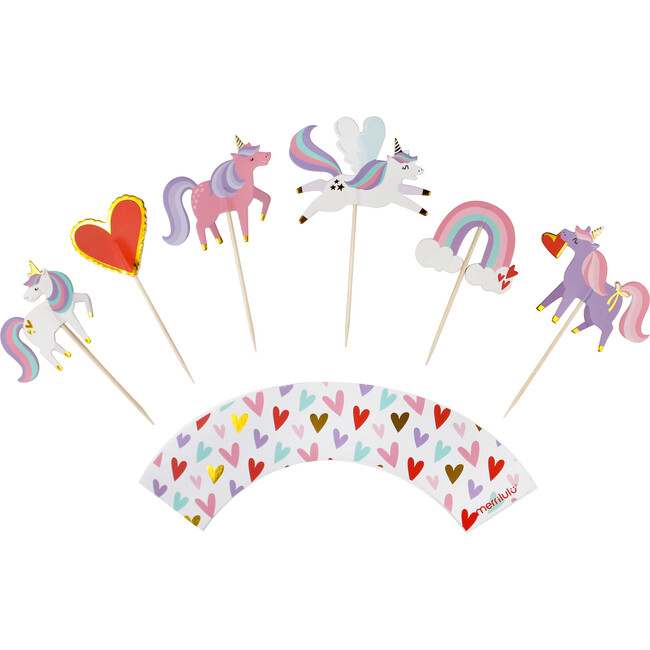 Love is Magical Unicorn Cupcake toppers