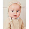 Cable Detail Knitted Bonnet, Cream - Hats - 3