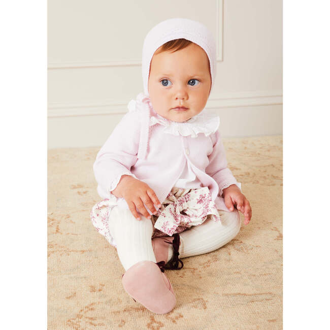 Frill Collar Long Sleeve Bodysuit, White - Onesies - 3