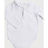 Frill Collar Long Sleeve Bodysuit, White - Onesies - 5