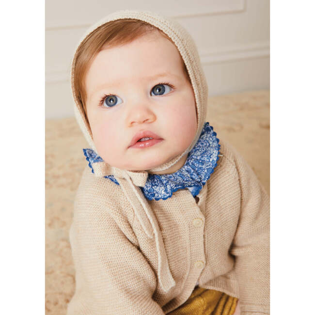 Cable Knit Button Cardigan, Cream - Cardigans - 3