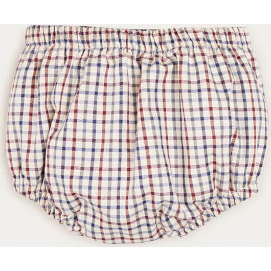 Check Button Bloomers, Blue & Red - Bloomers - 4