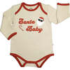 Santa Baby Christmas Viscose Bamboo Terry Ringer Baby Onesie - Onesies - 1 - thumbnail