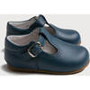 Baby Leather T-Bar Pram Shoes, Blue - Dress Shoes - 2