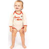 Santa Baby Christmas Viscose Bamboo Terry Ringer Baby Onesie - Onesies - 2