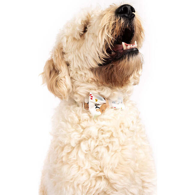 Santa and Friends Bamboo Pet Bow Tie - Dog Bandanas & Neckties - 2