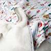 Santa and Friends Small Bamboo and Fleece Throw Blanket - Blankets - 3