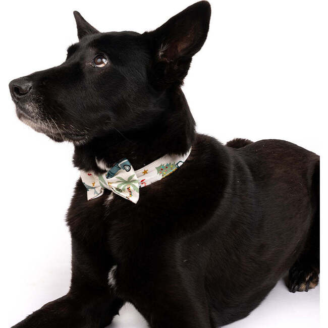Coastal Christmas Bamboo Pet Bow Tie