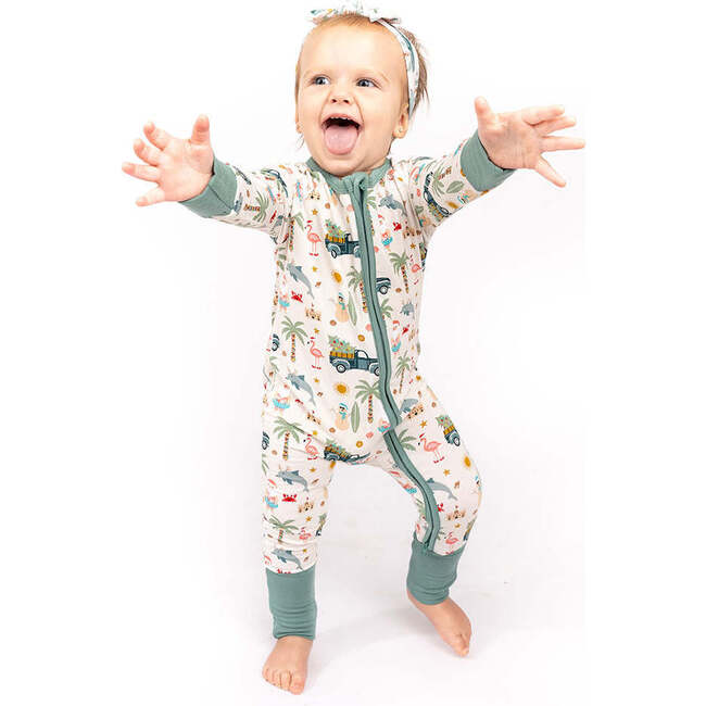 Coastal Christmas Bamboo Convertible Baby Pajama - Pajamas - 4