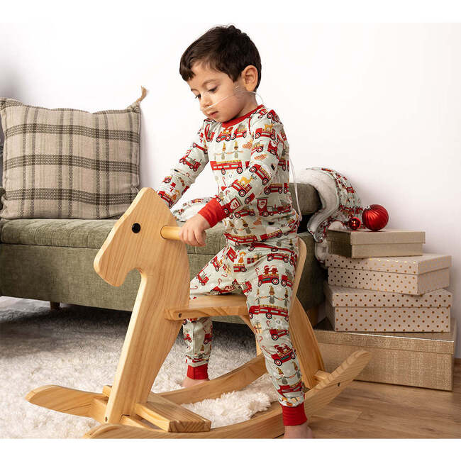 Christmas Train Bamboo Long Sleeve Kids Pajama Pants Set - Pajamas - 4