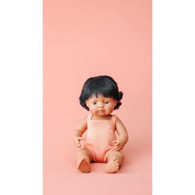 Colourful Edition Collection - Baby Doll Hispanic Girl 15” (salmon rompers) - Dolls - 6
