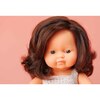 Colourful Edition Collection - Baby Doll Caucasian Brown Hair Girl 15" (grey rompers) - Dolls - 6