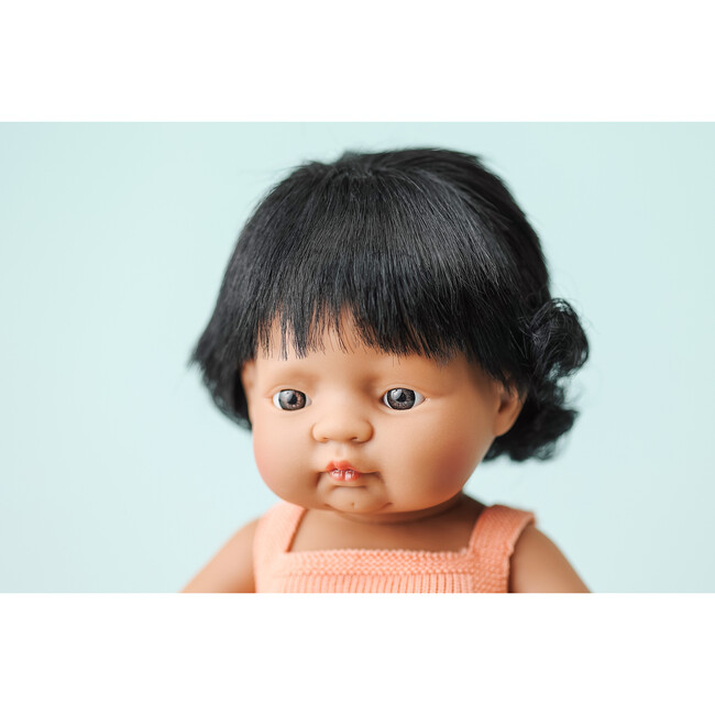 Colourful Edition Collection - Baby Doll Hispanic Girl 15” (salmon rompers) - Dolls - 7