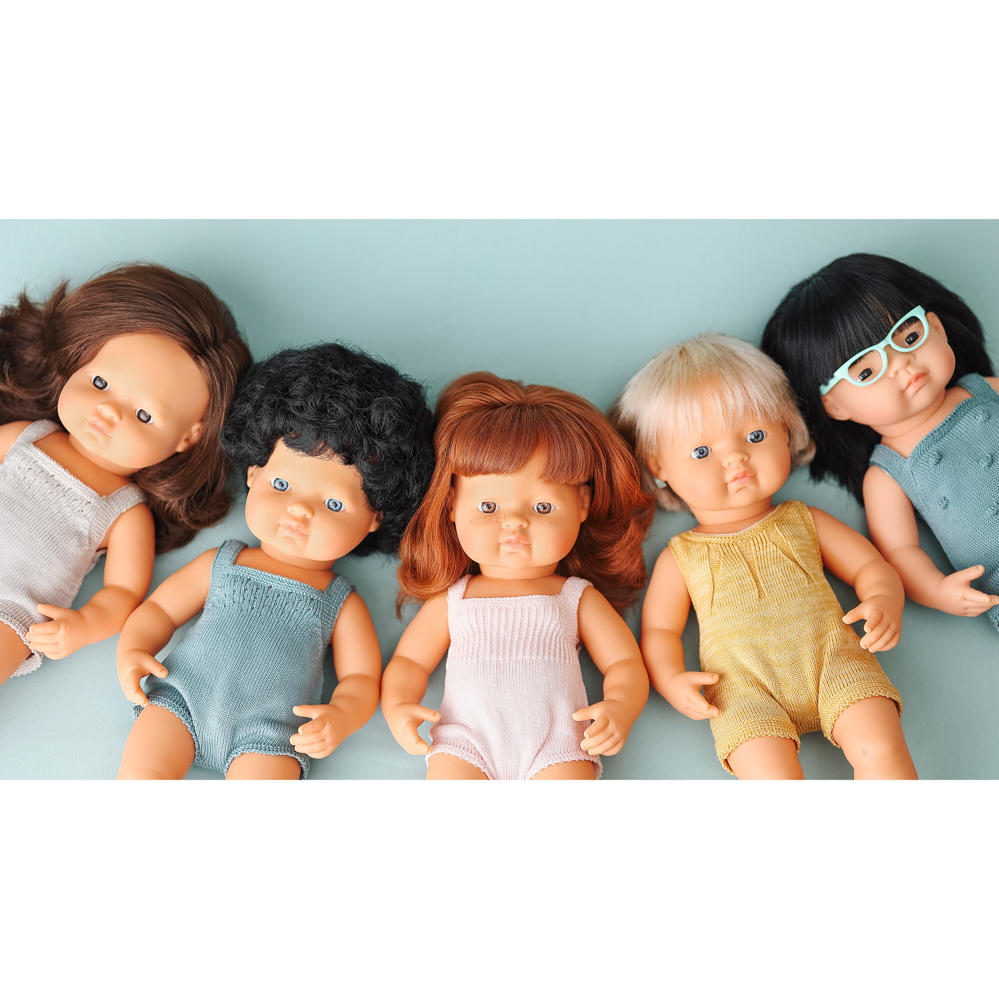 Baby Doll Caucasian Girl with Down Syndrome with Glasses 15'' by Miniland