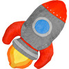 Blast Off Rocket Ship Fluffy Floor Cushion - Playmats - 1 - thumbnail