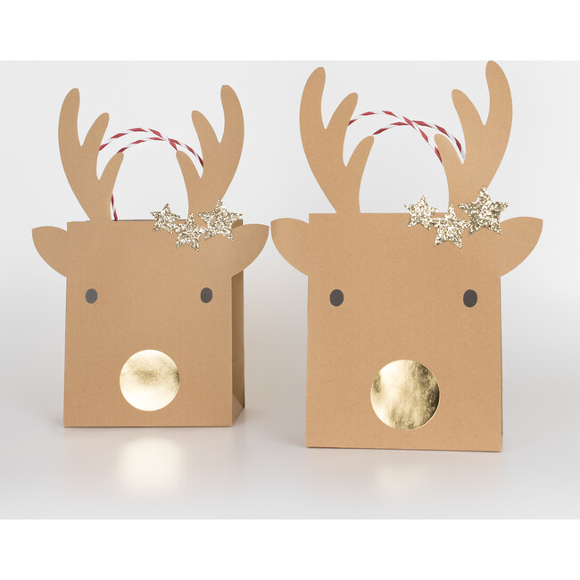 Medium Reindeer With Stars Gift Bags - Party Accessories - 2