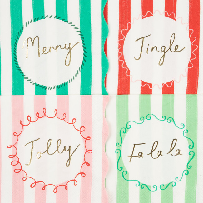 Striped Small Napkins - Party - 4