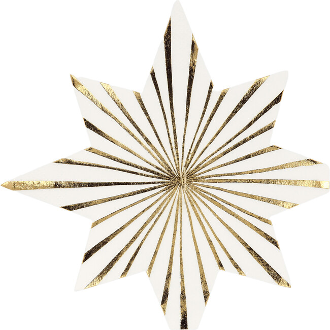 Gold Stripe Star Napkins