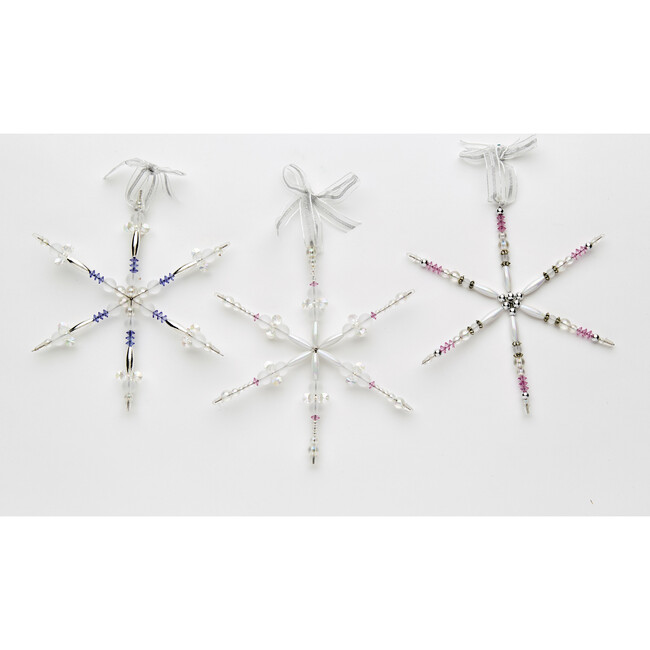 Beaded Snowflake Ornaments - Craft Kits - 6
