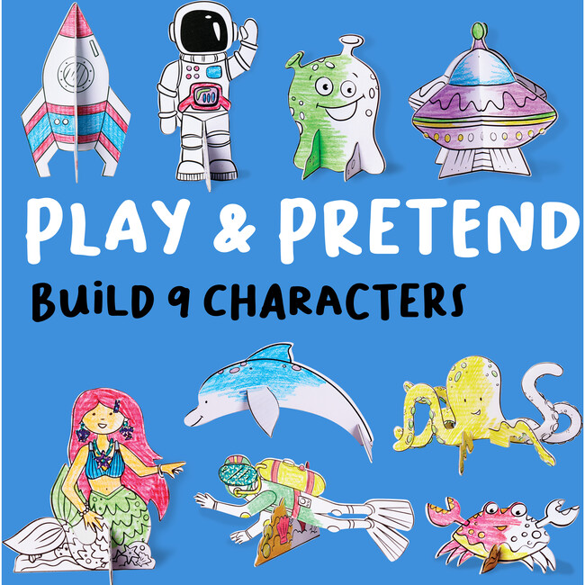 Wonder Worlds 3D Coloring Activity 2 Pack, Space and Underwater - Activities - 7