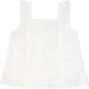 Gardenia Swiss Dot Ruffle Pinafore Blouse - Shirts - 1 - thumbnail