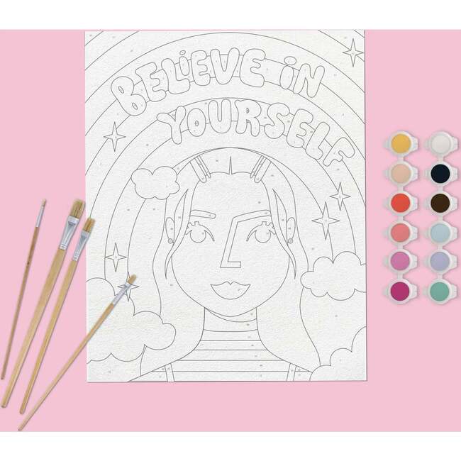 Paint by Number "Believe in Yourself "Canvas Painting Craft Kit - Painting - 5