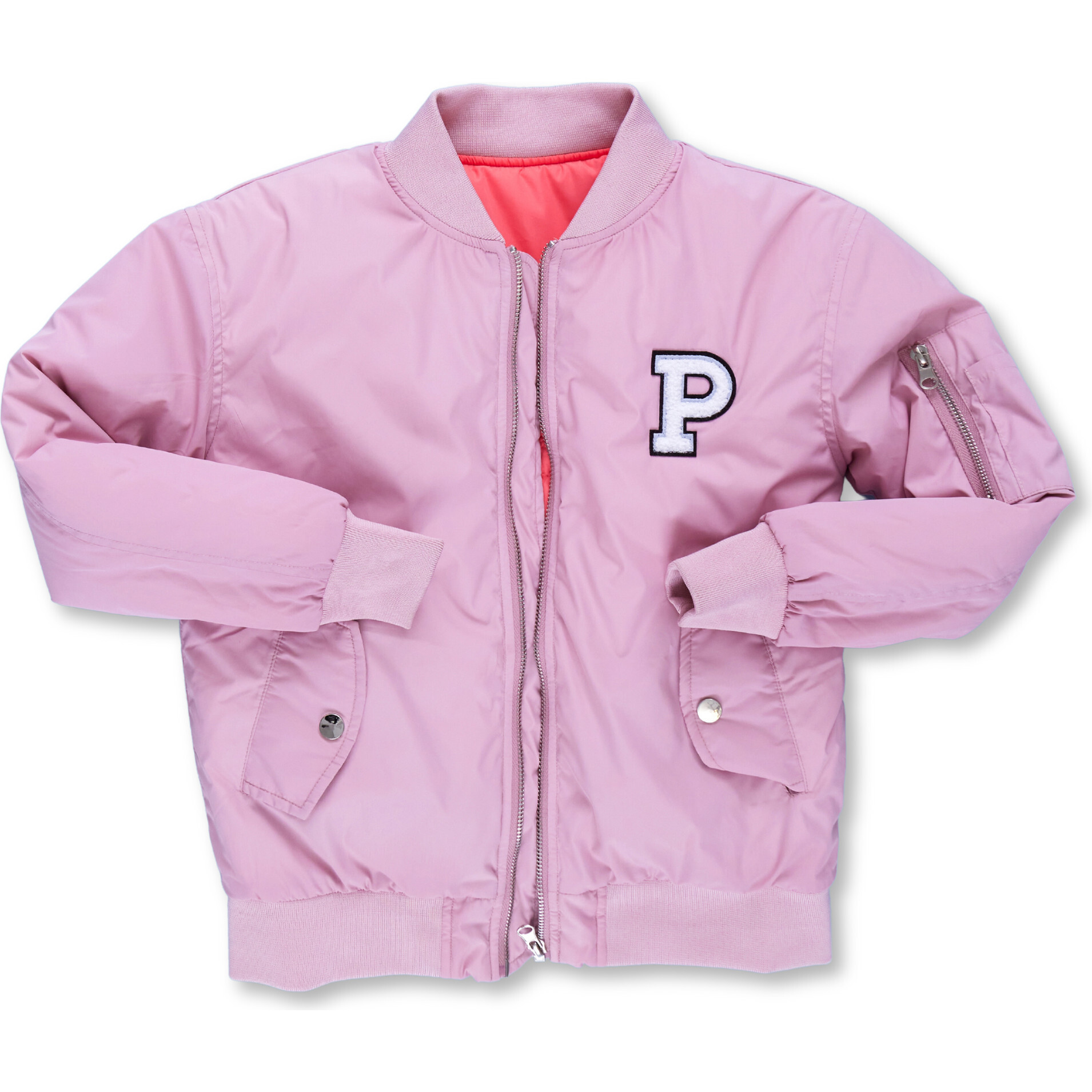 Customizable Bomber Jacket, Blush - Puffers & Down Jackets - 1