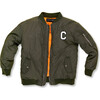 Customizable Bomber Jacket, Olive - Puffers & Down Jackets - 1 - thumbnail