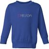 Personalized Rainbow Block Print Sweatshirt, Royal Blue - Sweatshirts - 1 - thumbnail
