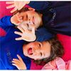 Personalized Rainbow Block Print Sweatshirt, Royal Blue - Sweatshirts - 3