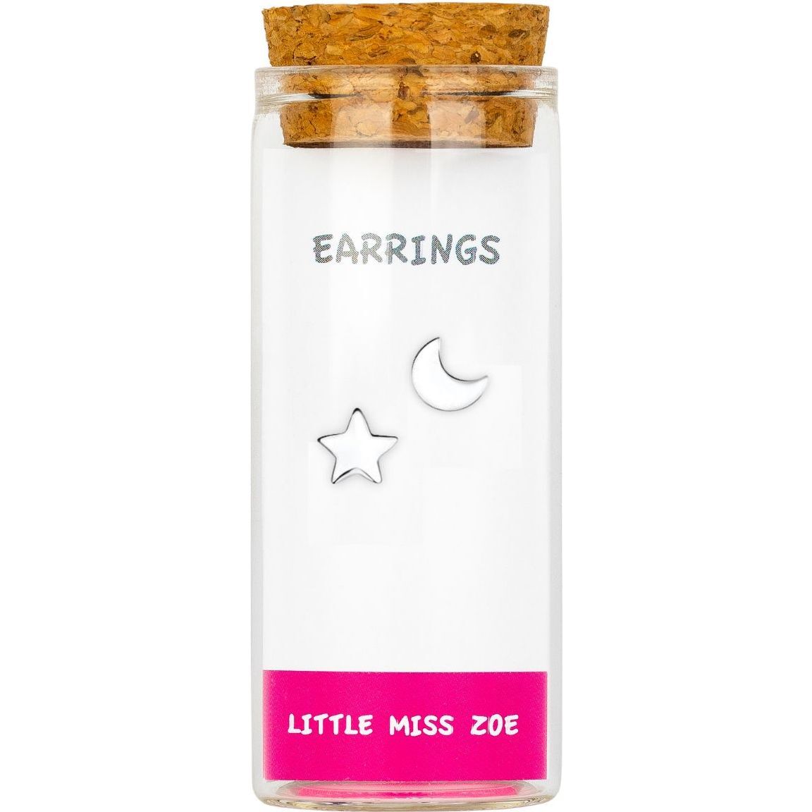 Stud Earrings in a Bottle, Moon & Star - Earrings - 1