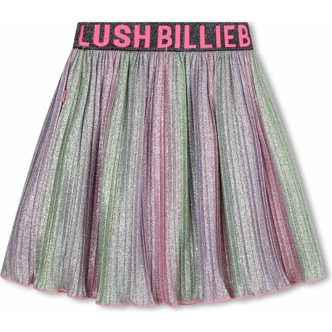 Metallic Pleated Skirt, Multi