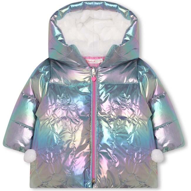 Reflective Hooded Puffer Jacket, Multicolor