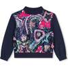 Sequin Fleece Sweatshirt, Navy - Sweatshirts - 1 - thumbnail