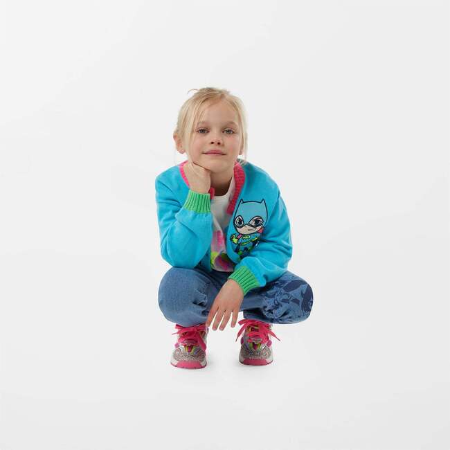 Hero Graphic Cardigan, Blue