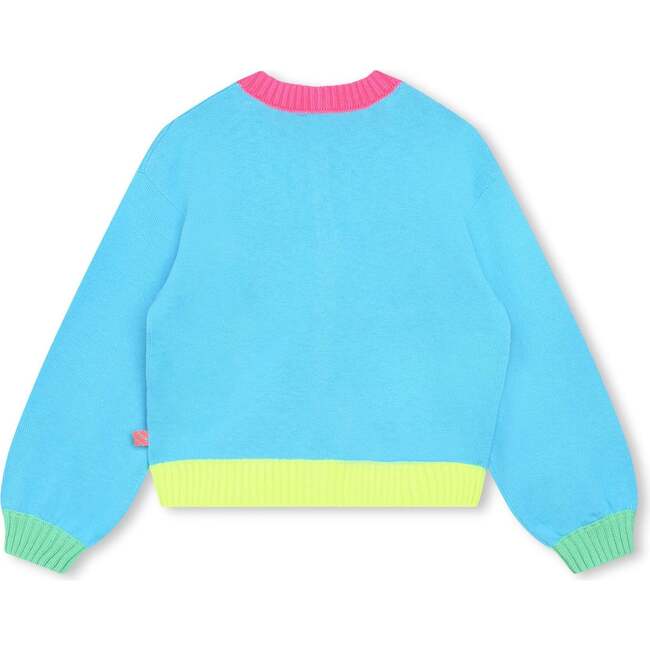 Hero Graphic Cardigan, Blue - Cardigans - 3