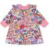 Patch Ruffle Dress, Multicolor - Dresses - 1 - thumbnail