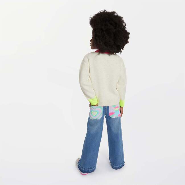 Rainbow Knit Sweater, Beige - Sweaters - 3