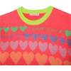 Neon Heart Sweater, Pink - Sweaters - 3