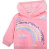 Rainbow Hooded Velvet Dress, Pink - Dresses - 2