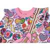 Patch Ruffle Dress, Multicolor - Dresses - 2