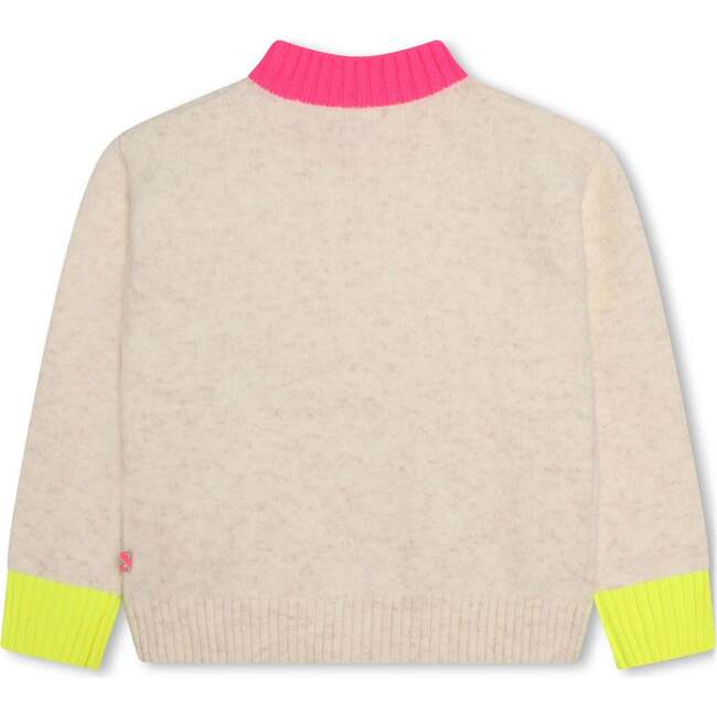 Rainbow Knit Sweater, Beige - Sweaters - 5