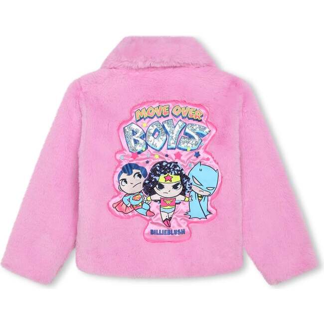 Hero Fuzzy Coat, Pink - Coats - 3