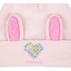 Bunny Heart Knit Beanie, Pink - Hats - 2