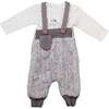 Zebra Welsoft Overalls Outfit, Grey - Mixed Apparel Set - 1 - thumbnail