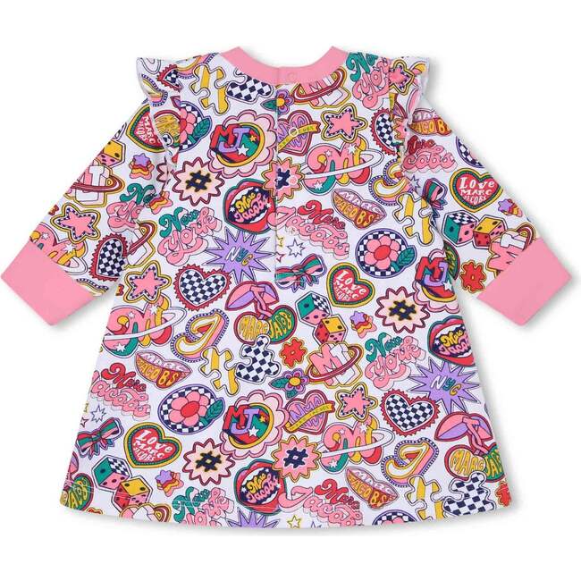 Patch Ruffle Dress, Multicolor - Dresses - 3