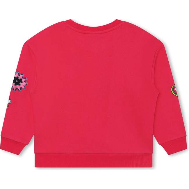 Logo Patch Sweatshirt, Pink - Sweatshirts - 3